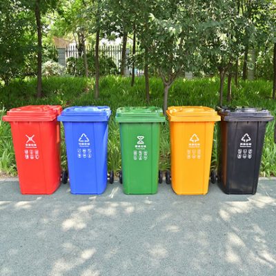 Thùng rác thương mại lớn ngoài trời thùng rác vệ sinh thùng rác phân loại tài sản 240L dày bàn đạp nhà bếp nơi công cộng