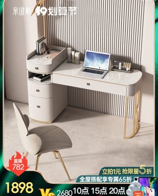 Phòng ngủ tủ quần áo bằng đá phiến sang trọng nhẹ hiện đại thiết kế tối giản bàn trang điểm bàn nhỏ một căn hộ nhỏ sử dụng kép
