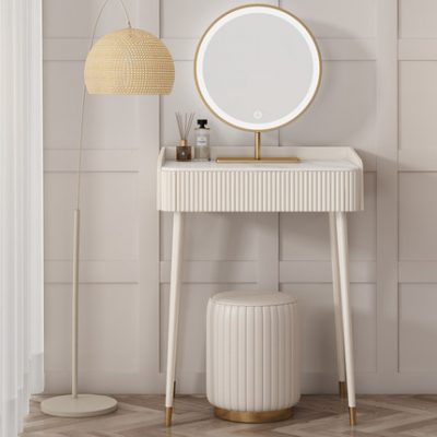 Bàn trang điểm 60cm phòng ngủ chung cư nhỏ ánh sáng sang trọng cao cấp kiểu kem mini 70 bàn gỗ solid Bàn trang điểm công dụng kép