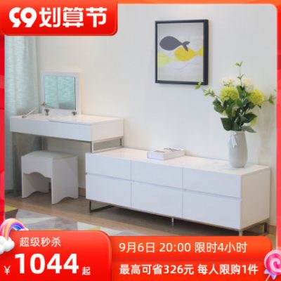 Bàn trang điểm Semiya sơn tủ tivi kết hợp phòng ngủ bàn trang điểm đơn giản hiện đại bàn lật đa chức năng