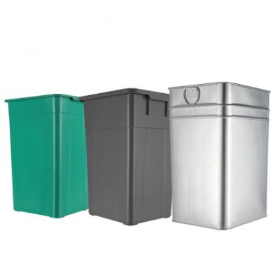 Thùng rác ngoài trời thùng trong thùng bên trong hộp da hộp thép không gỉ thùng bên trong thùng vuông mạ kẽm thùng vuông kính thép da tròn dày