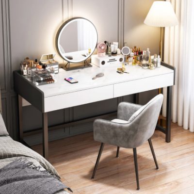 Bàn trang điểm phòng ngủ hiện đại tối giản căn hộ nhỏ bàn trang điểm một lưới ánh sáng đỏ sang trọng bàn gương trang điểm cao cấp