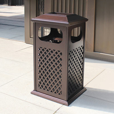 Thùng rác ngoài trời biệt thự sân vườn nhà sân ngoài trời công viên bộ phận bán hàng trái cây hộp da nhôm đúc retro