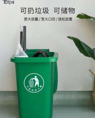 TBTPC không bánh xe có nắp thùng rác lớn phục vụ ăn uống thương mại vệ sinh môi trường ngoài trời hộp phân loại rác nhà bếp