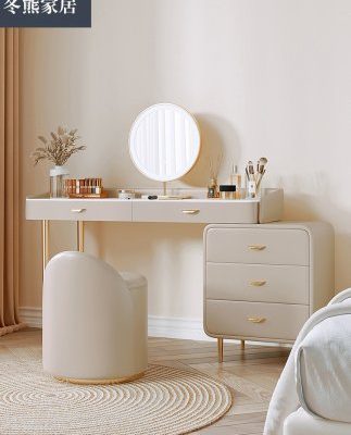 Dongxiong hiện đại tối giản Bắc Âu ánh sáng sang trọng bàn trang điểm bằng đá phiến sang trọng tủ lưu trữ một phòng ngủ chính bàn trang điểm net màu đỏ