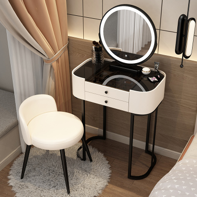 Bàn trang điểm gỗ chắc chắn phòng ngủ hiện đại tối giản ánh sáng sang trọng căn hộ nhỏ cao cấp bàn trang điểm bàn trang điểm tích hợp gương trang điểm