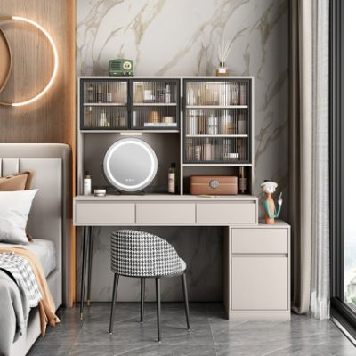 Tủ quần áo phòng ngủ tủ đựng đồ tích hợp bàn trang điểm thu gọn đa năng bàn trang điểm nhẹ sang trọng đơn giản hiện đại