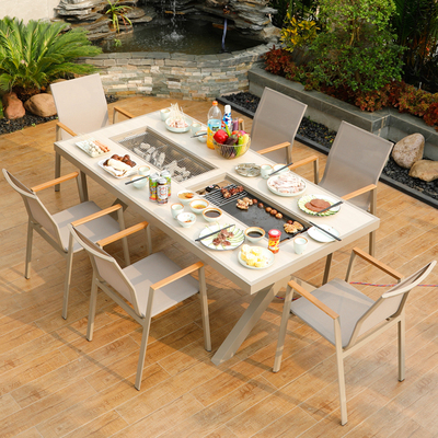 Nướng điện nướng trong nhà không khói thuốc Bắc Âu sân giải trí biệt thự sân vườn nướng lớn nướng ngoài trời bàn ghế