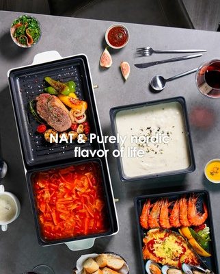 Bắc Âu Oumu lẩu nướng shabu-shabu một nồi gia dụng đa chức năng nướng thịt nướng máy nướng lẩu điện công suất lớn