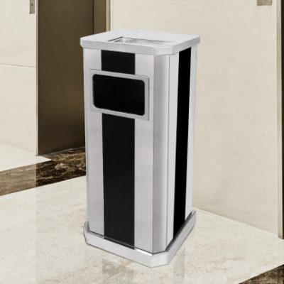 Thùng rác bằng thép không gỉ thùng rác sảnh khách sạn dọc ngoài trời lớn thương mại thùng đựng tro hộp đựng gạt tàn thuốc lá công suất lớn