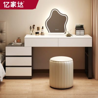 Bàn trang điểm phòng ngủ căn hộ nhỏ tối giản hiện đại bàn trang điểm bàn trang điểm tủ lưu trữ một gương bàn trang điểm màu đỏ ròng