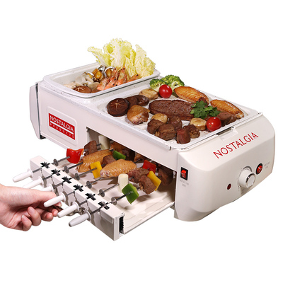 Lò nướng điện nướng chống dính Lò nướng xiên que nướng nướng không khói đa chức năng nấu nướng gia đình lẩu chiên nướng tất cả trong một