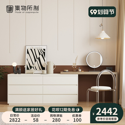 Bộ sưu tập bàn trang điểm phòng ngủ tủ lưu trữ kết hợp một bàn trang điểm đa chức năng giường tủ cuối thùng nâng cao
