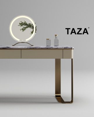 Nhà thiết kế TAZA bàn trang điểm mới bằng đá cẩm thạch tự nhiên Bàn trang điểm hai trong một nhẹ sang trọng bàn trang điểm cao cấp