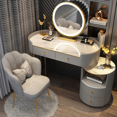 Bàn trang điểm sang trọng nhẹ bàn tủ đựng đồ đa năng tích hợp bàn trang điểm phòng ngủ tối giản hiện đại bàn trang điểm sơn cao cấp