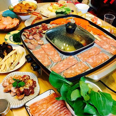 Lẩu shabu-shabu đa chức năng kiểu Hàn Quốc một nồi nướng điện Lò nướng điện gia dụng Chảo nướng điện không khói máy nướng chống dính