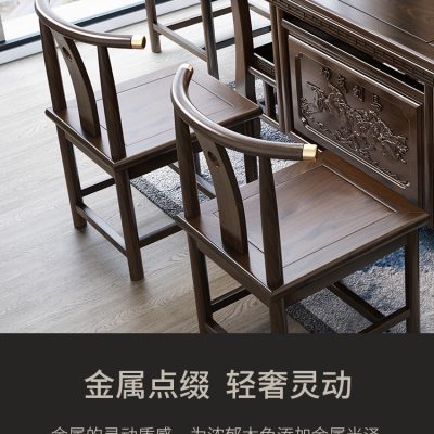 Bàn trà kết hợp một bàn năm ghế bàn trà văn phòng bàn trà ban công bàn trà bộ bàn trà gỗ nguyên tấm trọn bộ