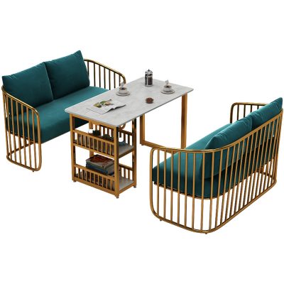 theo yêu cầu quán trà sữa phòng tiếp tân bàn ghế kết hợp quán cà phê thương lượng khu vực nghỉ ngơi sofa đôi ghế thẻ thư giãn đơn giản