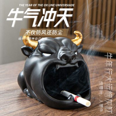 Hộ gia đình gạt tàn cá tính sáng tạo xu hướng thời trang phòng khách chống gió chống tro xe lớn gạt tàn quà tặng bạn trai