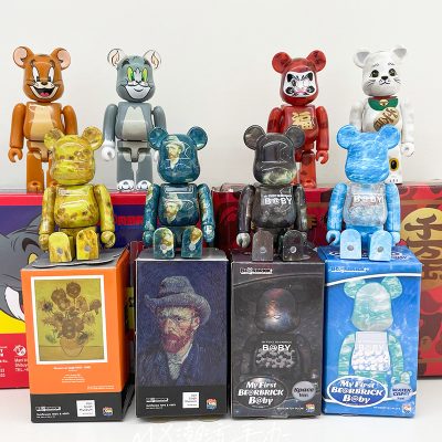 Bearbrick100% Bạo Lực Gấu Tay Xu Hướng Trang Trí Triều Thương Hiệu Khối Xây Gấu 400% Búp Bê Quà Tặng Trang Trí