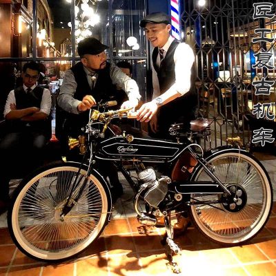 Craftsman 1924 retro xe đạp nhiên liệu hai thì xe gắn máy hoài cổ đầu máy phim "Tám trăm" prop car