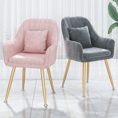 Bắc Âu Đèn Cao Cấp Ghế Tựa Lưng Phòng Ngủ Bé Gái Nhà Lưới Đỏ Trang Điểm Phân Bàn Trang Điểm Làm Móng Đơn Giản Ins Phong Cách