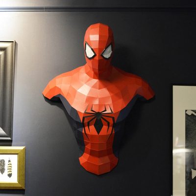 Cao 65cm Amazing Spiderman siêu anh hùng trang trí tường lowpoly phong cách anime mô hình giấy nghệ thuật