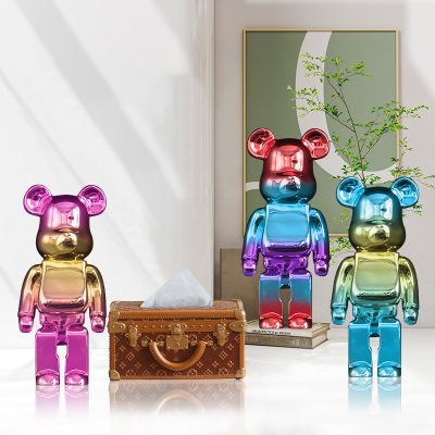 Bạo lực Gấu Vật trang trí Tủ rượu Tủ TV phòng khách Ánh sáng Internet sang trọng Người nổi tiếng Khối xây dựng búp bê Gấu Nội thất cao cấp Trang trí nhà cửa