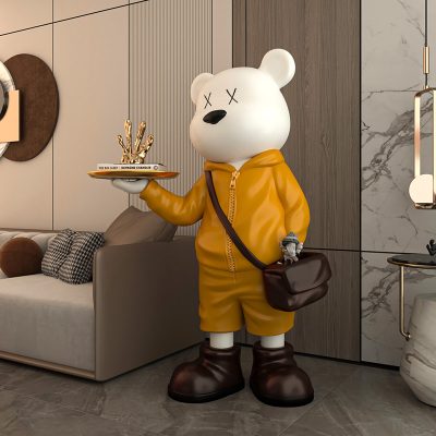 Bạo lực gấu phòng khách tủ tivi sofa bên cạnh tân gia quà tặng nhà mới khách sạn trang trí mềm đồ trang trí lớn từ trần đến sàn