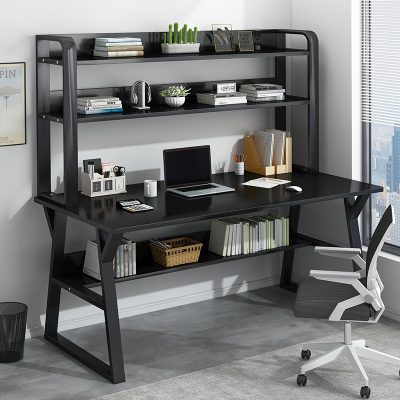 Văn phòng tại nhà Mô hình kinh tế Khung thép phù hợp tất cả Gỗ veneer chắc chắn Bàn phòng ngủ Bàn giá sách dung tích lớn nhiều lớp có ngăn chứa