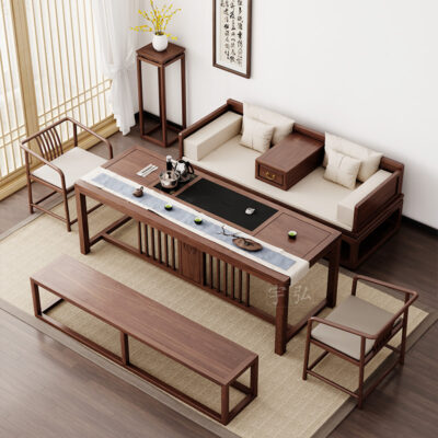 Nâng tầm không gian sống với bộ bàn ghế uống trà kiểu Trung Quốc sang trọng