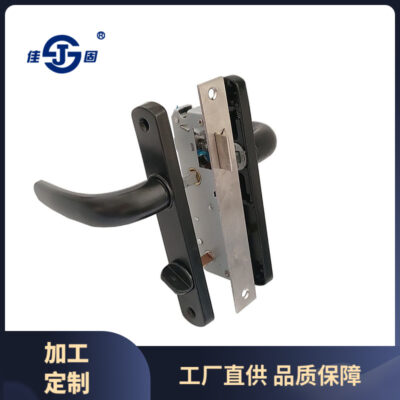 Jiagu cầu gãy khóa cửa nhôm hợp kim nhôm khóa cửa kênh khóa cửa tay cầm hai mặt khóa 6525 khóa có tay cầm thân khóa