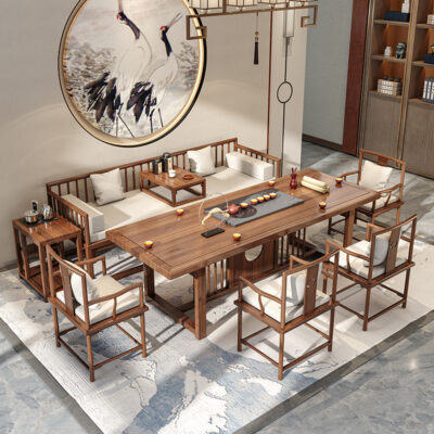 Thoả mãn cảm giác thẩm mỹ với bàn trà gỗ phong cách Trung Quốc độc đáo