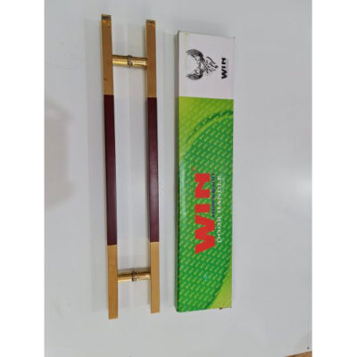 Tay Nắm Cửa Vuông Vàng Gỗ Đỏ. Tay nắm cửa Windragon