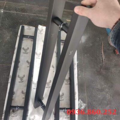 Tay Nắm Cửa Kính Cường Lực, Cửa Nhôm - Nắm Cửa Vuông Cafe Đen (25*38)