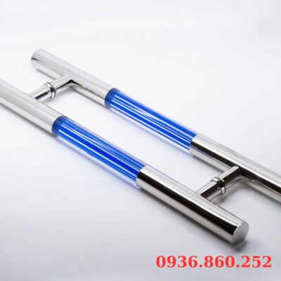 Tay Nắm Cửa Kính Cường Lực, Cửa Nhôm - Tay Nắm Cửa Mica Xanh (Bằng)