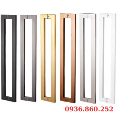 Tay Nắm Cửa Kính Cường Lực, Cửa Nhôm - Nắm Cửa Inox Vuông 304 (Hộp)