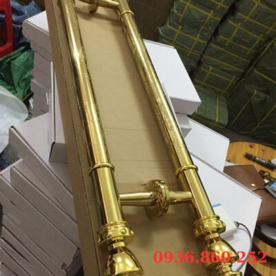 Tay Nắm Cửa Kính, Cửa Nhôm - Tay Rồng Chìm Mạ Vàng (WIN)