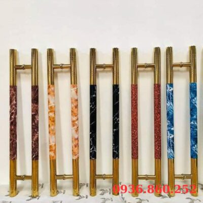 Tay Nắm Cửa Kính Cường Lực, Cửa Nhôm - Tay Nắm Cửa Giả Đá Đen