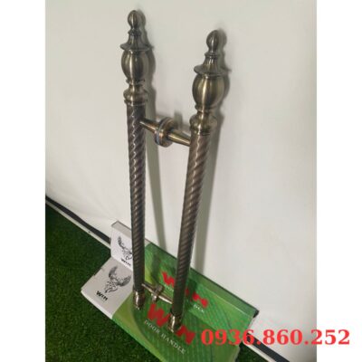 Tay Nắm Cửa Kính Cường Lực, Cửa Nhôm - Tay Nắm Cửa Đồng Nâu Đầu Đèn.