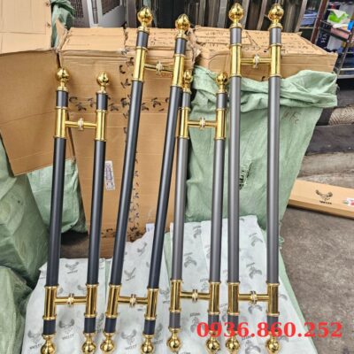 Tay Nắm Cửa Kính Cường Lực, Cửa Nhôm - Nắm Cửa Đen, Cafe Sen Vàng (WIN)