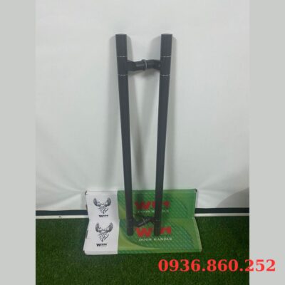 Tay nắm cửa kính thủy lực, Tay nắm cửa lệch tâm màu cafe, Tay nắm cửa chính