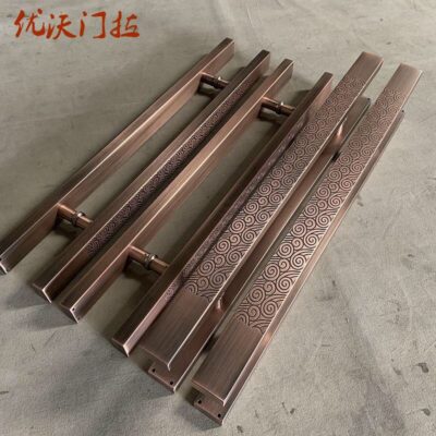 Trung Quốc cổ Xiangyun tay nắm cửa Châu Âu hiện đại bằng đồng tay nắm cửa kính khách sạn tay nắm cửa gỗ tại chỗ