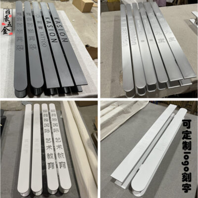 Tay nắm cửa cổ Trung Quốc tay nắm cửa kính khách sạn tay nắm cửa bằng thép không gỉ màu đen tay vịn cửa gỗ