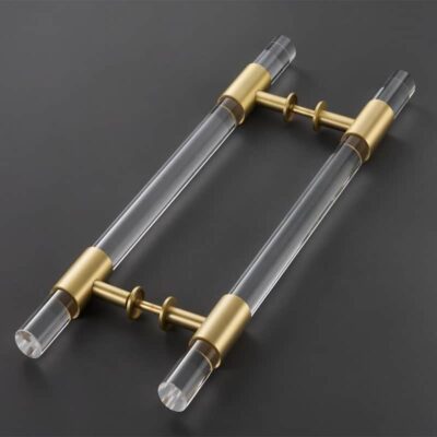 Tay nắm cửa bằng đồng và acrylic kiểu Pháp TYC2595