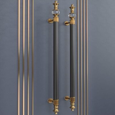 Tay nắm cửa sang trọng bằng inox và pha lê TYC5057