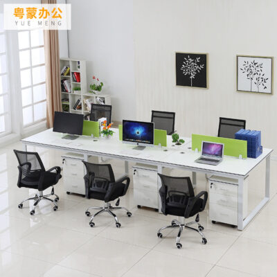 Cung cấp bàn vi tính kết hợp card màn hình Phòng nội thất văn phòng mới bàn nhân viên hiện đại đơn giản bàn nhân viên