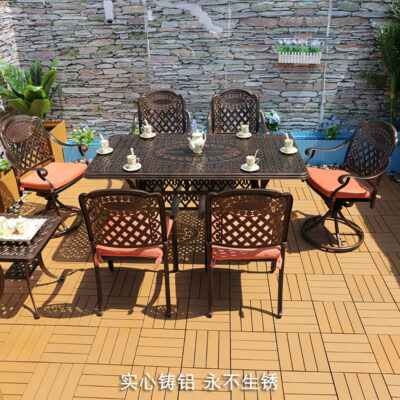 Bàn Ghế Ngoài Trời Ban Công Nội Thất Sân Vườn Xích Đu Giải Trí Bàn Ghế Ăn Ngoài Trời Nhôm Đúc Nội Thất