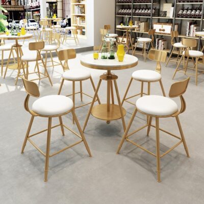 Quán trà sữa đơn giản trọn bộ bàn ghế ăn quán cà phê bàn tròn giải trí kết hợp ghế đàm phán văn phòng một bàn hai ghế