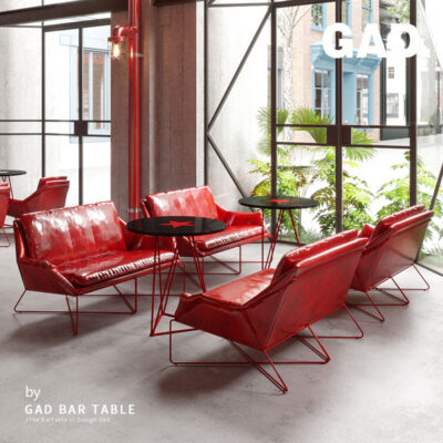 GAD ngọn lửa đỏ câu lạc bộ ghế sofa đôi ghế thẻ quán cà phê quán trà sữa thanh bàn ghế kết hợp giải trí đơn giản